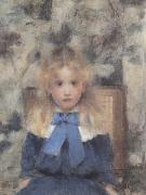 Fernand Khnopff Portrait of Miss Van Der Hecht USA oil painting reproduction